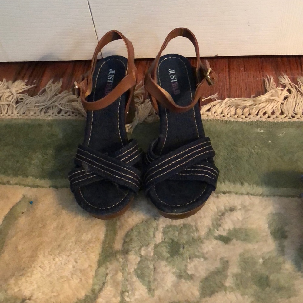 JustFab Denim style sandals